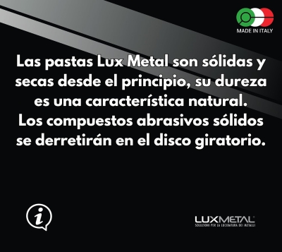 68c6e770dd7b7d2e55ab34dbc50f3ce9a41e1d03dc030e0d1234e.jpg Lux Metal - Kit 3 Pastas de Pulido Abrasivas 350 gr A-B-C Set de Pulido Acero Inoxidable Cera Sólida para Pulir Metales Espejo Aluminio Abrillantadores Cromo Madera Plexiglás Mármol Cobre Plástico