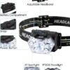 Lsnisni Linterna Frontal LED(2 Unidades/1 Unidad), 2000 Lúmenes Super Brillante Linterna Cabeza, 6 Modos de Iluminación, IPX5 Impermeable Luz Cabeza para Niños Adultos, Correr, Camping, Pesca