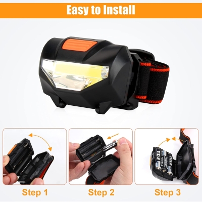 68c6ececa5b703054ff0eb5ed12c95bb19a35545e73e7b826e314.jpg Suright Linterna Frontale, 2 Piezas Linterna Cabeza con 3 Modos de Iluminación y 60° Ajustable Ángulo, Lampára de Cabeza Impermeable con 6 Pilas AAA para Correr, Acampar, Cenderismo, Pesca, Ciclismo