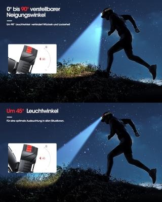 68c6efb29b650a253e809b494a002e22e68b24b3a9b0f1e6bf607.jpg XIAZIR Copic Linterna frontal de 1100 lúmenes, con sensor recargable por USB, 7 modos, con luz roja, 90°, IP4, resistente al agua, correr, camping (1 unidad)