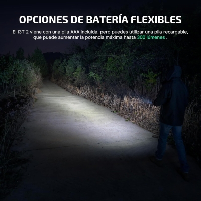 OLIGHT I3T 2 EOS LED Linterna Llavero,Mini Linterna,Antorcha Pequeña Luz Portátil de Alta Potencia,200 Lúmenes,con 2 Modos de Luz,Batería AAA Alkaline Incluida(Negro)