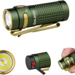 OLIGHT Baton 4 Mini EDC Linterna de 1300 Lúmenes, 170 metros de Alcance, Impermeable IPX8, Lámpara de Mano Recargable y Batería Potente 650 mAh, 30 días Larga Duración