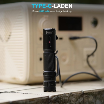 WUBEN C3 Linternas LED Alta Potencia 1200 Lúmenes, Linterna LED Recargable USB Táctica Militar Potente, Linterna Led Pequeña a Pilas, IP68 Impermeable 6 Modos Portátil Flashlight Emergencia Camping