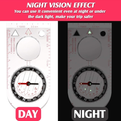 68c712dda3153bfa693989b805338f5e04d2ac38a44db5c4a3a3d.jpg Brújula de Navegación y Orientación para Senderismo Con Declinación Ajustable - Lectura de Mapa, Expedición, Supervivencia (1 Pieza)