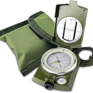 Gvolatee Brujula Militar Impermeable Brújula Profesional para Orientación con Efecto Fluorescente Compas para Senderismo Acampada Montañismo