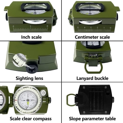 68c7137c630b23c58b34cad969ef466e9c56c9db2f2ae5e9f95d5.jpg Gvolatee Brujula Militar Impermeable Brújula Profesional para Orientación con Efecto Fluorescente Compas para Senderismo Acampada Montañismo