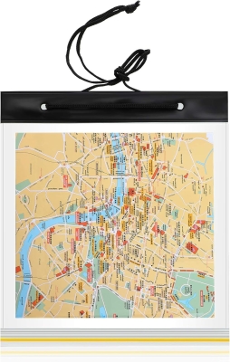 Sumind Estuche Impermeable de Mapas Cubierta de Mapa Transparente Bolsa de Mapa de Camping Funda de Mapas de Senderismo de PVC con Ventana Transparente y Correa de Cuello