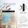 Sumind Estuche Impermeable de Mapas Cubierta de Mapa Transparente Bolsa de Mapa de Camping Funda de Mapas de Senderismo de PVC con Ventana Transparente y Correa de Cuello