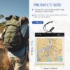 Sumind Estuche Impermeable de Mapas Cubierta de Mapa Transparente Bolsa de Mapa de Camping Funda de Mapas de Senderismo de PVC con Ventana Transparente y Correa de Cuello