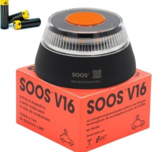 68c7cfd0cae7055961b0131b27ec9d8f3fc4e11626f18c198089c.jpg SOOS Luz Emergencia Coche Homologado DGT, con SIM y Datos Pagados hasta 2038, Baliza v16 Homologada dgt con Geolocalizador, Obligatoria enero 2026, Luz v16 con Geolocalización 3.0, Aprobada por DGT