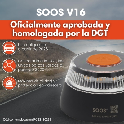 68c7cfd18c6571e4fcb8e30f2b06e91a0c4a9257f12c98e320a97.jpg SOOS Luz Emergencia Coche Homologado DGT, con SIM y Datos Pagados hasta 2038, Baliza v16 Homologada dgt con Geolocalizador, Obligatoria enero 2026, Luz v16 con Geolocalización 3.0, Aprobada por DGT