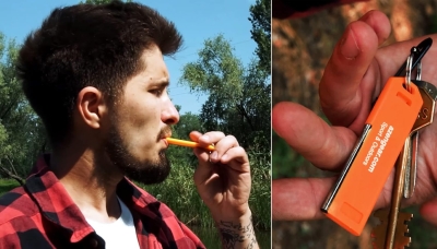 68c7d18104b9d386414e325e7410ec97f62debe3468ce333791cb.jpg aZengear Silbato de Supervivencia con Barra de Inicio de Fuego y Llavero - Fuerte, sin Calma, Ligero, Impermeable, para Emergencia, Senderismo, Rescate, Seguridad, pasear Perros, EDC