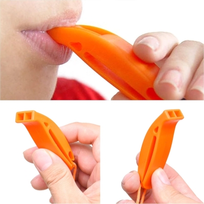 Eco-Fused 2X Silbatos de Supervivencia y 2X Espejos de Señales - Kit de Supervivencia para Exteriores con Espejo de Rescate - Silbato de Enganche con Acollador - Mochilero, Acampar, Mar