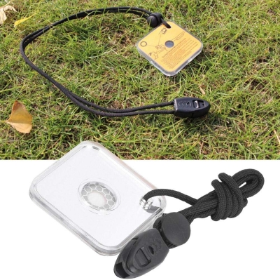 Tihebeyan Acrílico Señal Espejo Rescate Supervivencia Espejo Reflector Herramienta práctica de autoayuda con Silbato para emergencias