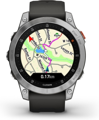 Garmin EPIX 2 - Reloj GPS Multideporte con Pantalla táctil AMOLED, Funciones Superiores, frecuencia cardíaca, mapas y música, Plata Gris, TU EU (Reacondicionado)