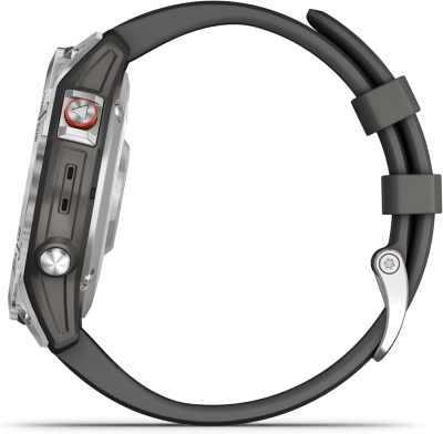 Garmin EPIX 2 - Reloj GPS Multideporte con Pantalla táctil AMOLED, Funciones Superiores, frecuencia cardíaca, mapas y música, Plata Gris, TU EU (Reacondicionado)