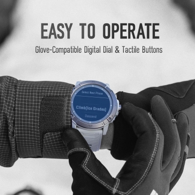 COROS VERTIX 2S Reloj GPS de Aventura, 40 días de autonomía, Navegación GPS con Mapas Globales sin conexión, Planificador de rutas, Pulsómetro, Escalada, Esquí, Carrera, Ciclismo (Plata Luna)