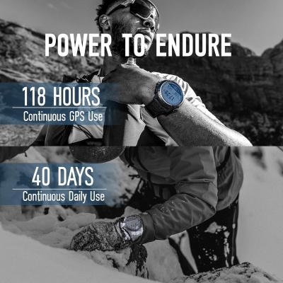 COROS VERTIX 2S Reloj GPS de Aventura, 40 días de autonomía, Navegación GPS con Mapas Globales sin conexión, Planificador de rutas, Pulsómetro, Escalada, Esquí, Carrera, Ciclismo (Plata Luna)