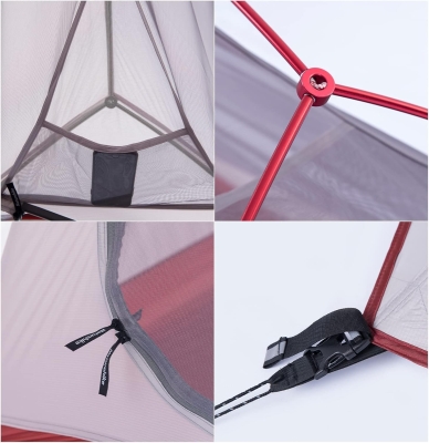 68c87fc92c67b234a76ece0a135cc40be1dbfda36f98bd7d4a035.jpg Naturehike Cloud-Up 2 Tienda de Campaña 2 Personas 3-4 Temporada Tienda Mochila Ligera(Actualizar Gris 20D)