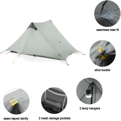 68c92ce36c3d323785d7f01970ed93fbc61344cbd63fe95f88559.jpg RXFSP 3F UL Gear Lanshan Ultraligera Tent, Tienda de Campaña 3/4 Temporada, Peso Ligero Acampar Tienda, Fácil de Instalar, Ideal para Practicar Senderismo y Actividades al Aire Libre