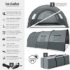 68c9346cac3c8a3ce5c704abcb386ac5f3b1cf992bfcde448291f.jpg tectake® Tienda de Campaña Familiar Tipo Túnel, Tienda Campaña XXL para 6 Personas, Tienda Campismo con Protección UV y Repelente al Agua, Cuatro Ventanas, 350x480x195 cm, con Bolsa de Transporte