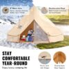 VEVOR Canvas Tent Lona 4 Estaciones Capacidad para 12 Personas