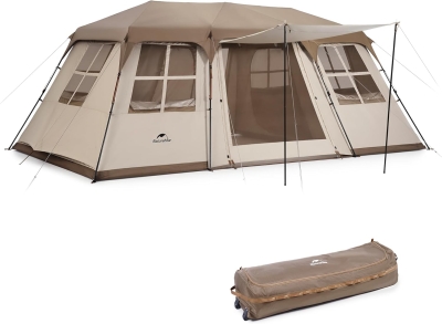 Naturehike Village 17.0 ㎡ Tienda de campaña familiar Pop Up Tienda de campaña para 4-6 personas, gran túnel con columna de agua de 2000 mm