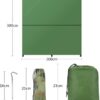Ledeak Tienda de Campaña Tarp, 3 x 3 m Toldo de Refugio Impermeable Lona de Duradero Portatil, Hamaca Tienda de Campaña Ligera para Playa Senderismo Mochila Acampada Refugio Al Aire Libre