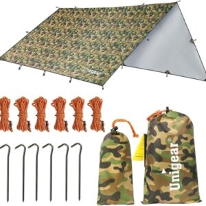 68ca7a0d734f79e774a0a58c859d9ec323affab8d8e2b7c7dd7c4.jpg Unigear Tarp Rain Fly - Lona Impermeable para Senderismo, Plegable, Ligera y Resistente al Agua, para Acampar y protección contra la Lluvia, la Nieve y el Sol
