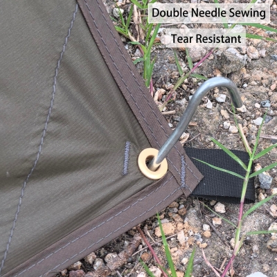 68ca7b1d2f124e6aade6c4b9b98c3fd525ac4e5686a1411407562.jpg Toldo Camping Tarp Impermeable Tent Hamaca Fly Sunshade Ligera Ligero Shelter para Acampar Senderismo (Verde Oliva, 3x4m)