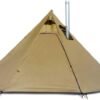 Tienda de campaña tipi con agujero para estufa y ventanas, tienda de campaña familiar al aire libre para 2-4 personas, tienda piramidal Tipi para aventuras en todas las estaciones
