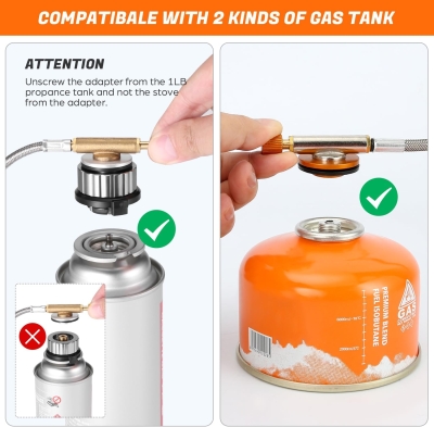 Odoland Hornillos Portátiles de Camping 3500 W, Mini Estufa Plegable de Acero con Encendido Piezoeléctrico, de Gas Ultraligera y Duradera para Picnic Mochilero Senderismo