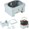 Azwood Estufa portátil de combustible sólido, plegable, quemador de horno de alcohol, estufa plegable de combustible de alcohol sólido grueso, mini estufa de camping para acampar solo, senderismo,