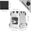 Lixada Estufa de Leña Camping Portátil Ligero Compacto Hornillo Alcohol Estufa Camping Titanio Estufa Madera Portátil para Camping Trekking Mochilero BBQ Picnic Senderismo Supervivencia Al Aire Libre