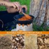 Lixada Estufa de Leña Camping Portátil Ligero Compacto Hornillo Alcohol Estufa Camping Titanio Estufa Madera Portátil para Camping Trekking Mochilero BBQ Picnic Senderismo Supervivencia Al Aire Libre