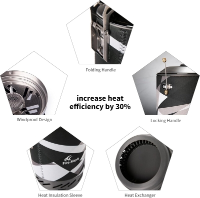 Fire-Maple FMS-X2 Hornillo Camping Portátile de Acampada al Aire Libre Mini Estufa de Camping con Piezoeléctrico Quemador de Propano Mochilero