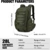 68da3f8a647646294a5d867d7a492f86e1ce987849ee9cb4a2bb2.jpg Mardingtop 28/35L Mochila Militar, Mochilas Hombre Deportivas Mochila Tactica Senderismo Moto Deporte Viaje Playa Montaña Negra for Unisex