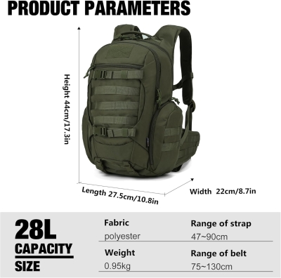 68da3f8a647646294a5d867d7a492f86e1ce987849ee9cb4a2bb2.jpg Mardingtop 28/35L Mochila Militar, Mochilas Hombre Deportivas Mochila Tactica Senderismo Moto Deporte Viaje Playa Montaña Negra for Unisex
