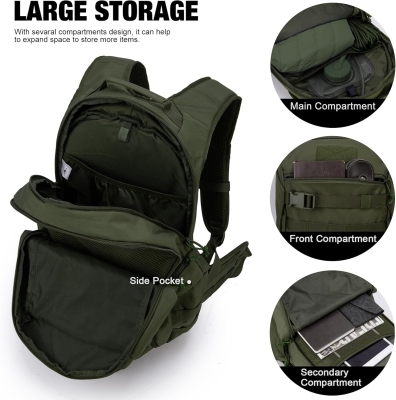 68da3f8b0c96bd0547067a71da9e131ed45b3712c883960696900.jpg Mardingtop 28/35L Mochila Militar, Mochilas Hombre Deportivas Mochila Tactica Senderismo Moto Deporte Viaje Playa Montaña Negra for Unisex