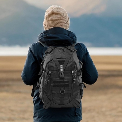 Amesor Mochila para rutear | Mochilas Hombre 35L Gran Capacidad - Camping con Bolsa portabotellas para Viajes Senderismo