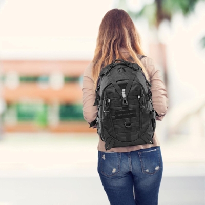 Amesor Mochila para rutear | Mochilas Hombre 35L Gran Capacidad - Camping con Bolsa portabotellas para Viajes Senderismo