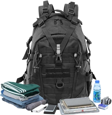 Amesor Mochila para rutear | Mochilas Hombre 35L Gran Capacidad - Camping con Bolsa portabotellas para Viajes Senderismo