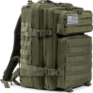 QT&QY Mochilas Militares Tácticas 45L Molle Mochila de asalto del ejército Bolsa Bug Out de 3 días mochila de senderismo para acampar