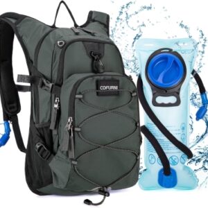 68db8ba215ad7405f89950f1ab19fcc433a284ae1ea75f76fbcd0.jpg Cofurni Mochila de hidratación de 20 litros con bolsa de agua de 2 L, mochila de senderismo de gran almacenamiento para hombres y mujeres, mochila de agua ligera con aislamiento para ciclismo, correr,