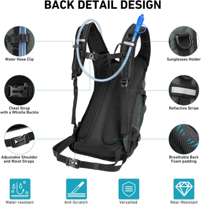 68db8ba49ed5b8d78e328f6302a226297a64a0ced20546dc4f950.jpg Cofurni Mochila de hidratación de 20 litros con bolsa de agua de 2 L, mochila de senderismo de gran almacenamiento para hombres y mujeres, mochila de agua ligera con aislamiento para ciclismo, correr,