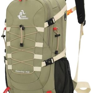 68db8fc00122eaee967251c94ebbb002f1a68963ca7cac9bea56e.jpg Bseash Mochila de senderismo impermeable ligera de 40L con cubierta de lluvia, mochila de viaje para deportes al aire libre para acampar, escalada, esquí, ciclismo