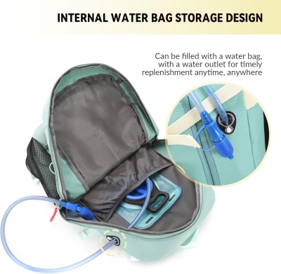 68db8fc12453cd9c733a6ba2cdb6434130b6cff1fb8e3de30a813.jpg Bseash Mochila de senderismo impermeable ligera de 40L con cubierta de lluvia, mochila de viaje para deportes al aire libre para acampar, escalada, esquí, ciclismo