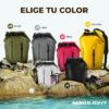 Nordlight Bolsa Estanca Impermeable + Funda para Móvil, Cierre Enrollable, Correa para Hombro | Drybag Mochila Impermeable Saco Estanco Bolsa de Transporte Náutica | Playa Sup - Negro, 10 litros
