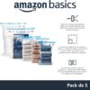 68db96485ee954b8bf9fba0e612d28a900110c217b0c1603c7f67.jpg Amazon Basics Paquete de 5 bolsas de vacío para almacenamiento, incluyen boca para aspirador, con cremallera, tamaño mediano, Transparente