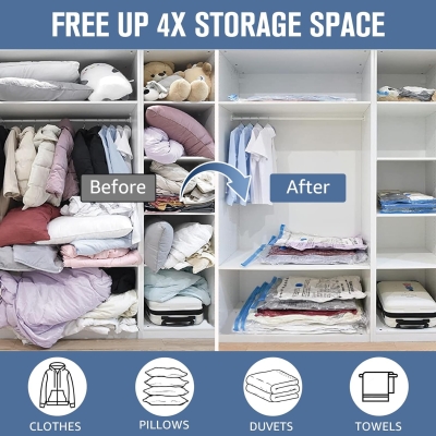 68db9711a6e09bf046d26455951326202a3e486ab58aed8795dc7.jpg BoxLegend Bolsas Vacio Ropa 10 Piezas 2XL100x80, 2L 80x60, 6S 60x40cm Bolsas de Vacio para Ropa Almacenaje para Mudanzas Compresión Ahorro Espacio para Ropa de Cama Edredones Almohadas Mantas